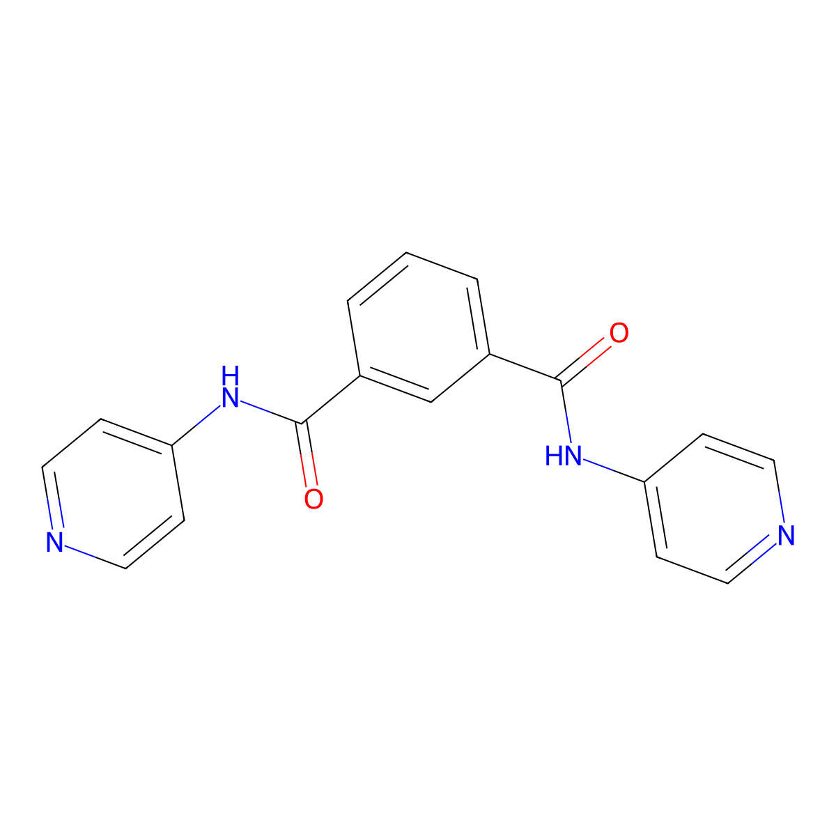 N,N'-Di-pyridin-4-yl-isophthalamide molecular structure, CAS 82292-44-2