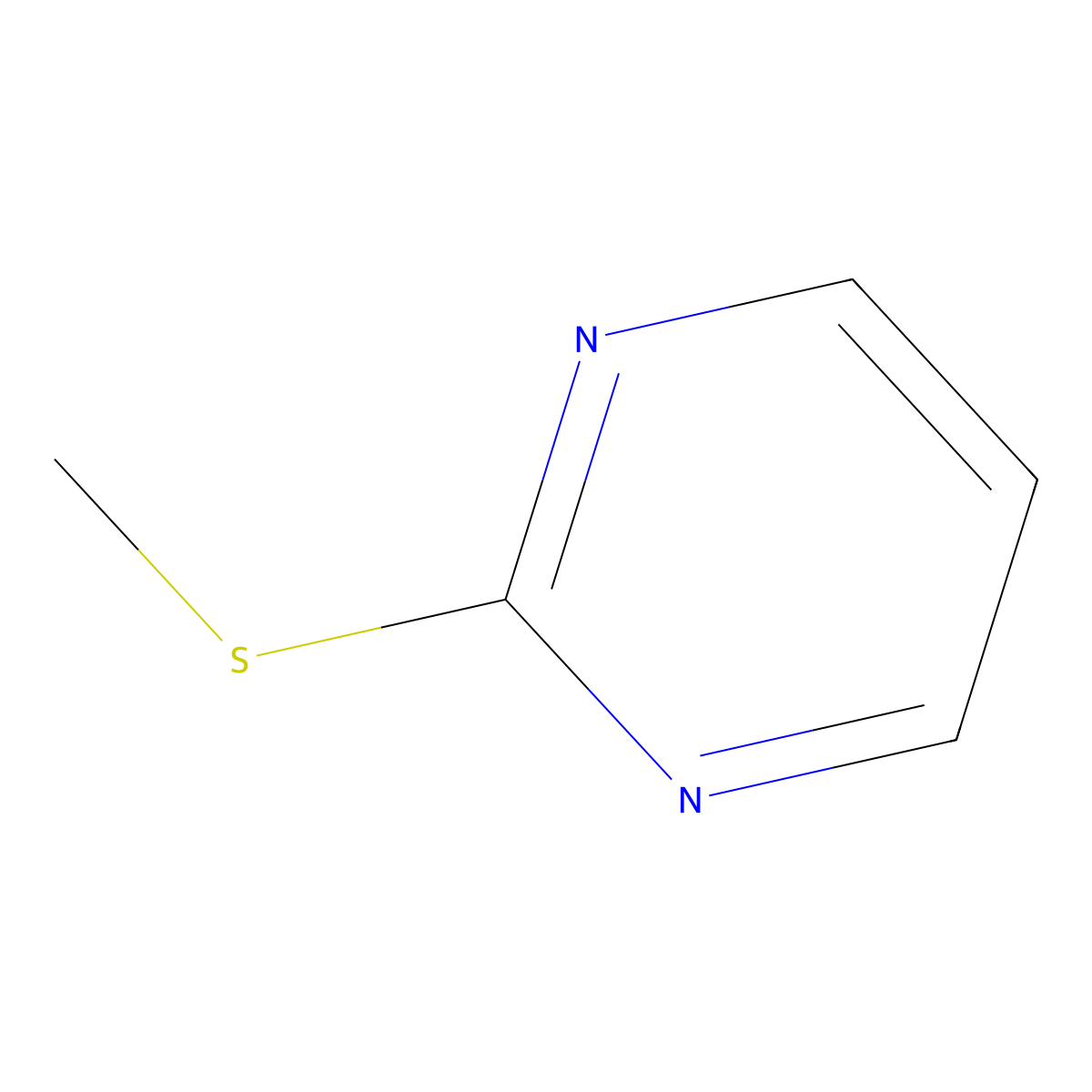 2-(Methylsulfanyl)pyrimidine molecular structure, CAS 823-09-6