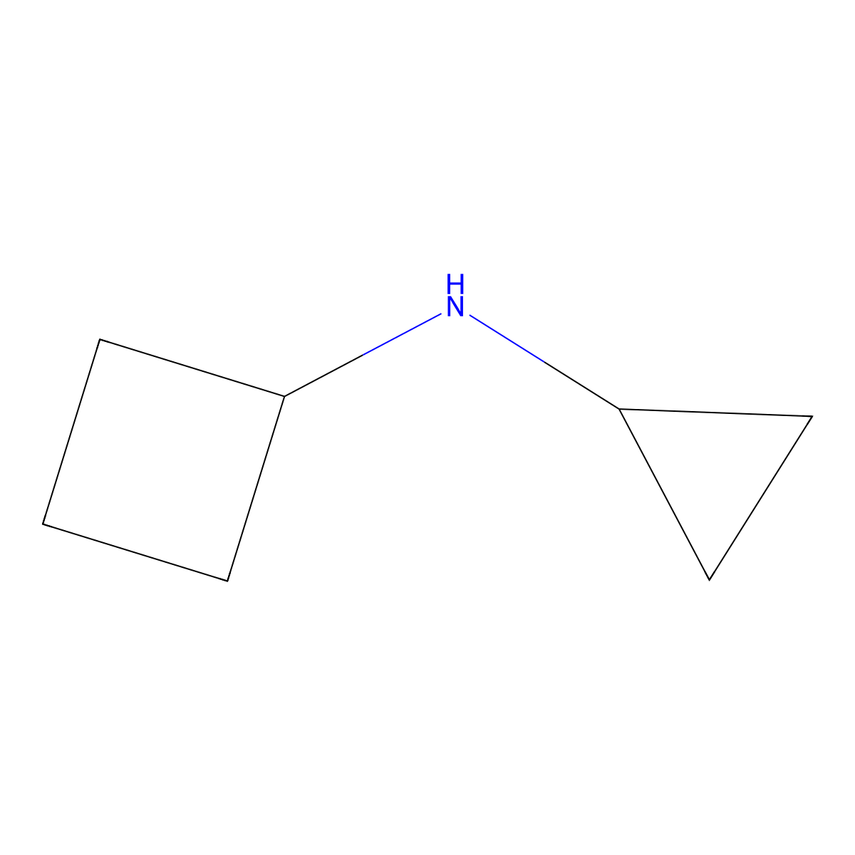 N-cyclopropylcyclobutanamine molecular structure, CAS 823-13-2