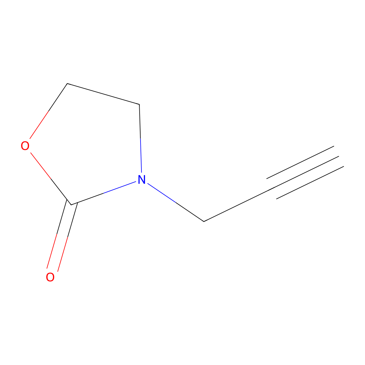 2-Oxazolidinone, 3-(2-propynyl)- molecular structure, CAS 823-53-0