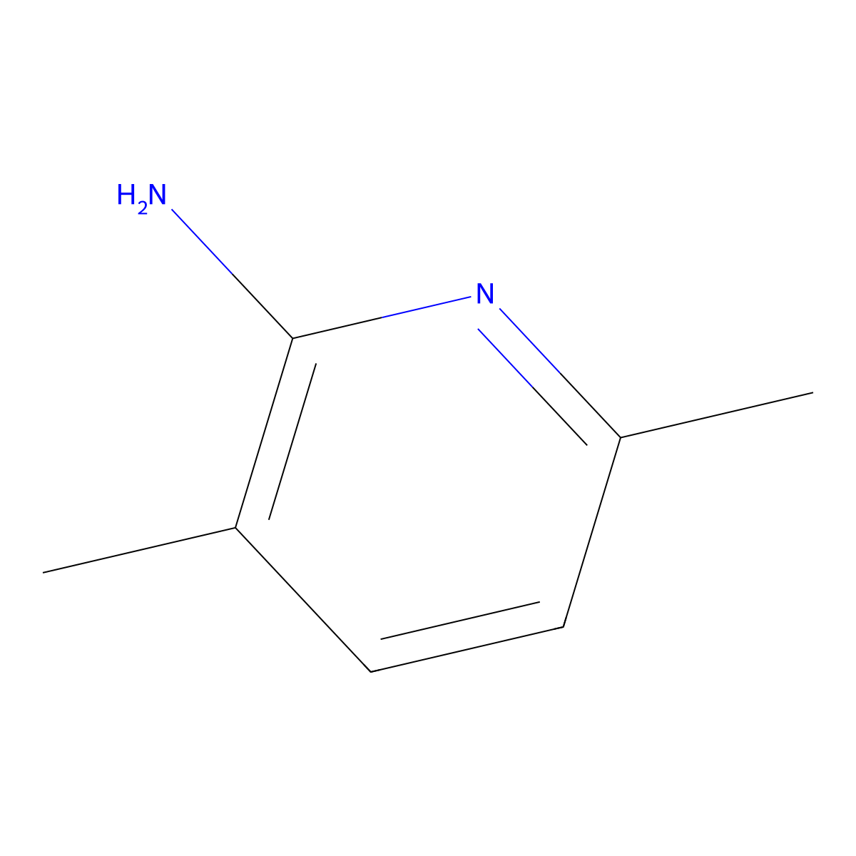 3,6-Dimethyl-2-pyridinamine molecular structure, CAS 823-61-0