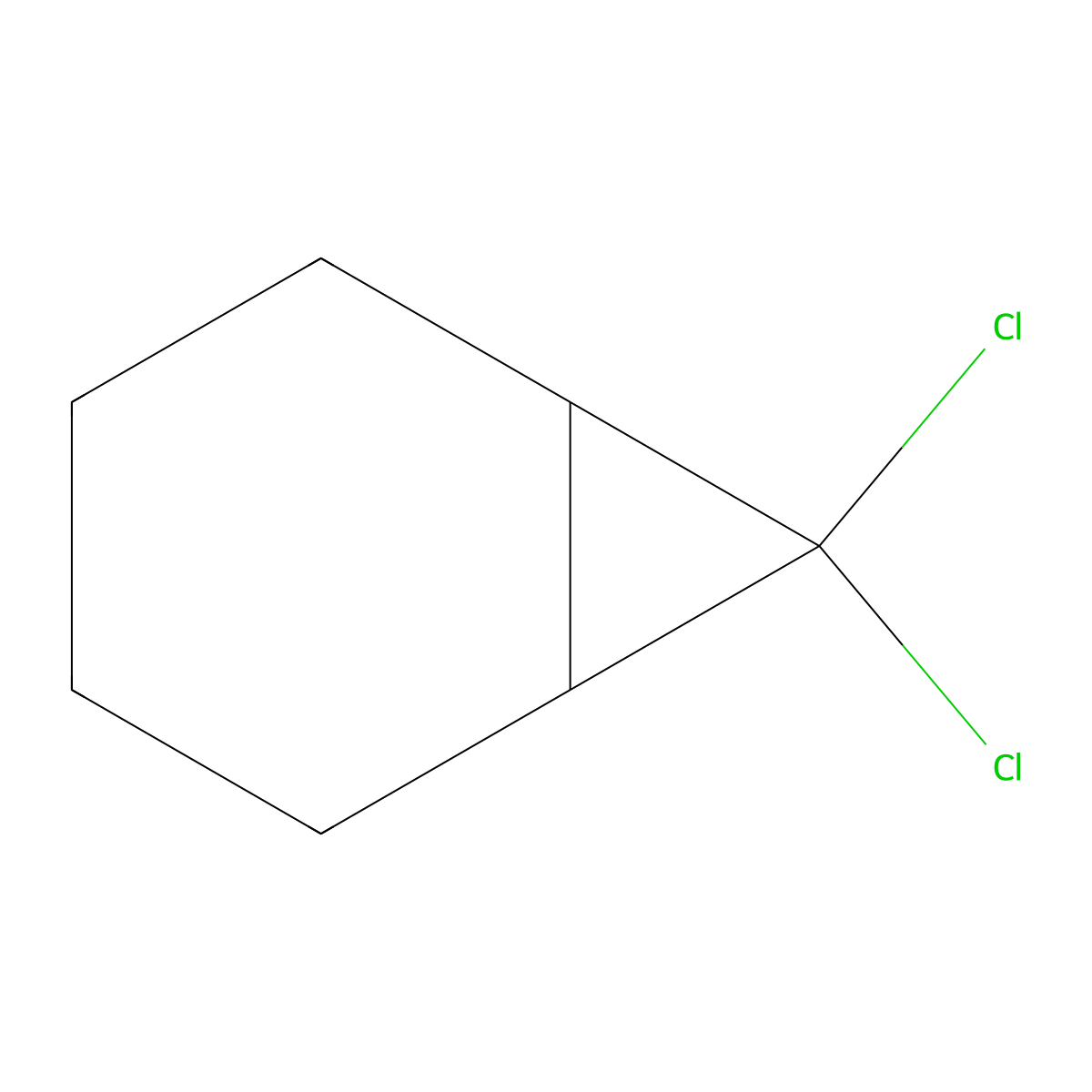 7,7-Dichlorobicyclo[4.1.0]heptane molecular structure, CAS 823-69-8