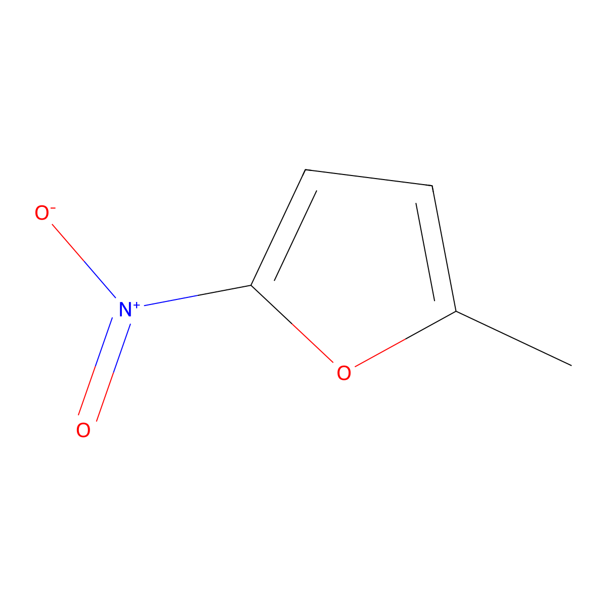 Furan, 2-methyl-5-nitro- molecular structure, CAS 823-74-5