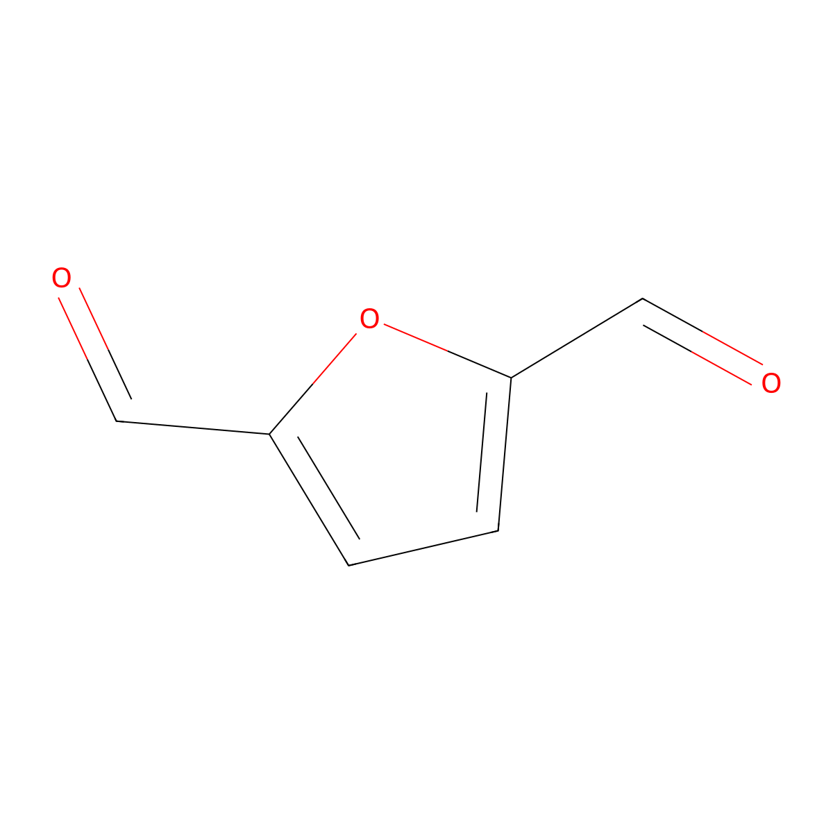 2,5-Furandicarboxaldehyde molecular structure, CAS 823-82-5