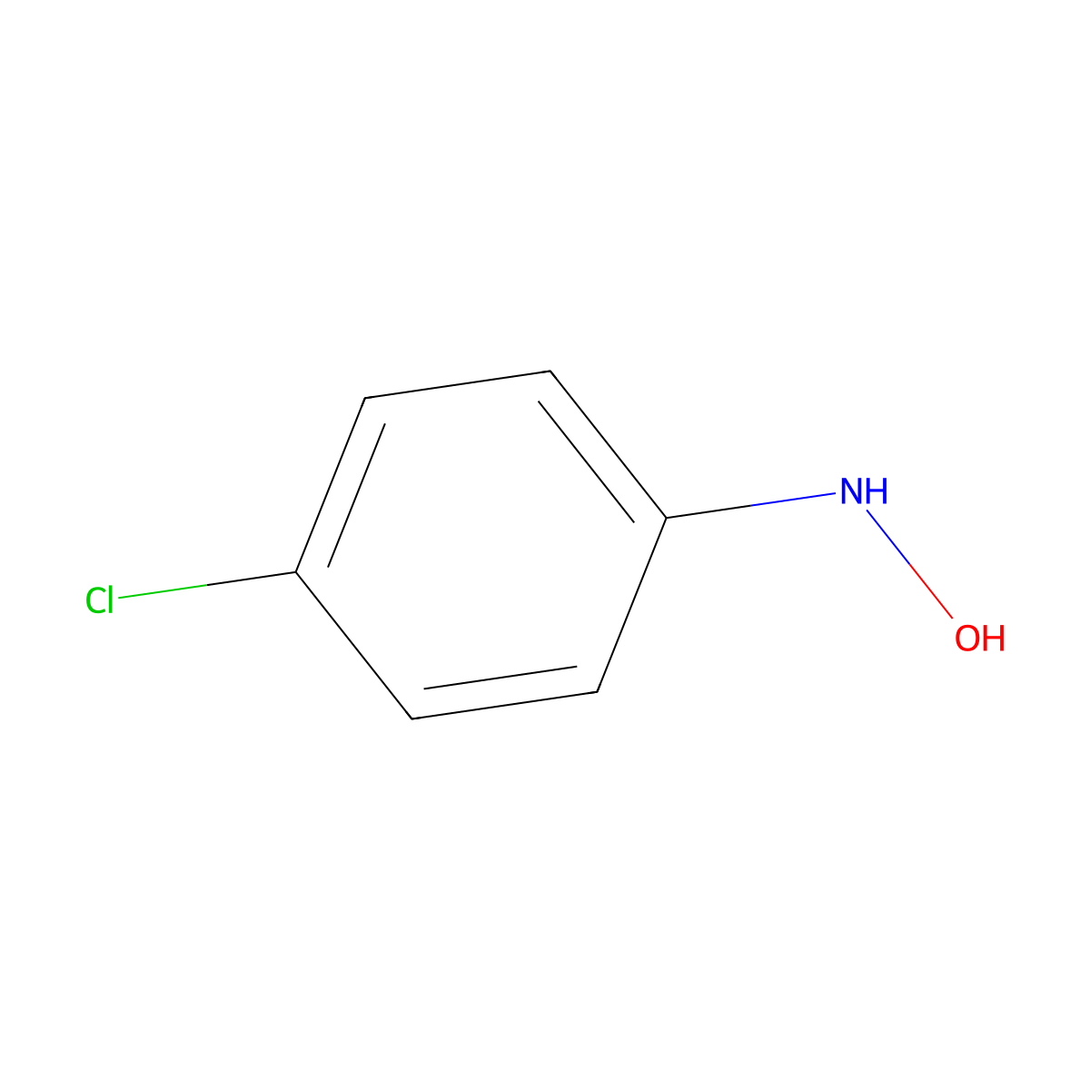 4-Chlorophenylhydroxylamine molecular structure, CAS 823-86-9