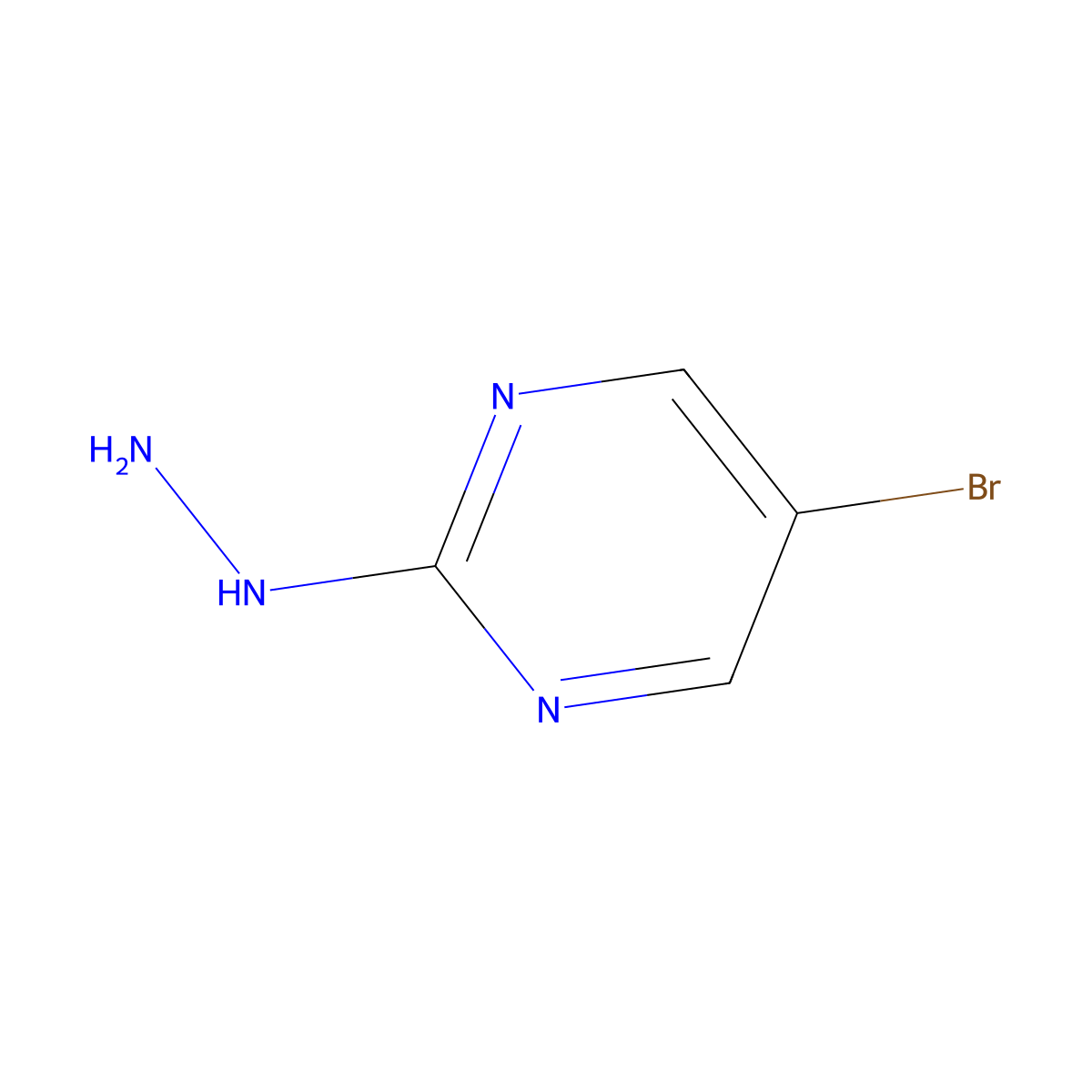 5-Bromo-2-hydrazinylpyrimidine molecular structure, CAS 823-89-2