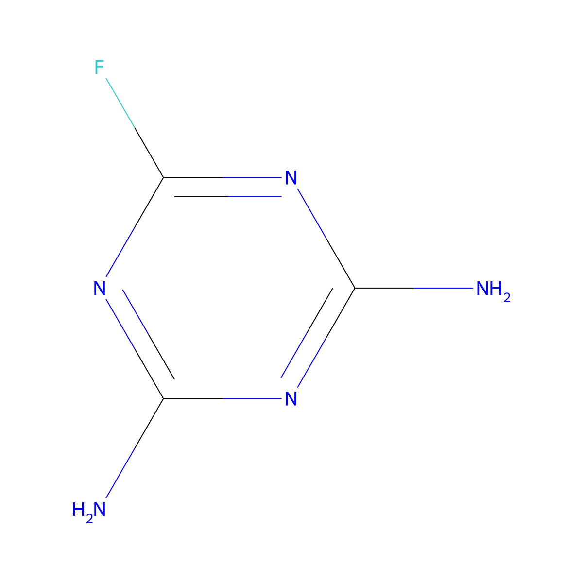 6-Fluoro-1,3,5-triazine-2,4-diamine molecular structure, CAS 823-95-0