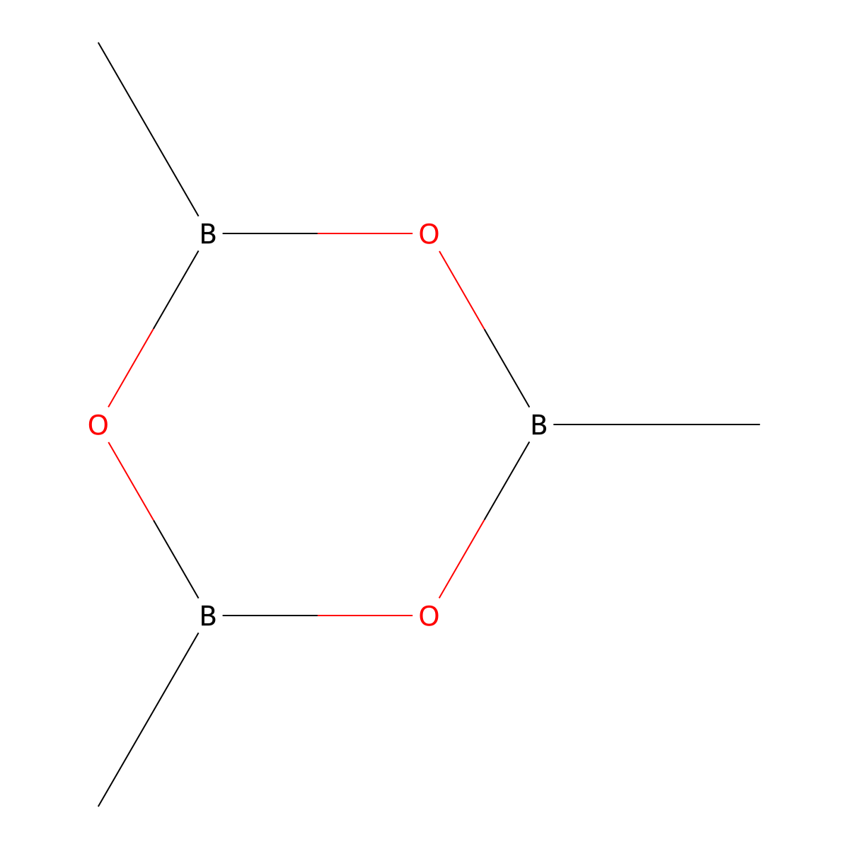 Trimethylboroxine molecular structure, CAS 823-96-1