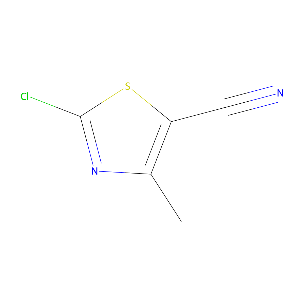 2-Chloro-4-methyl-1,3-thiazole-5-carbonitrile molecular structure, CAS 82301-29-9