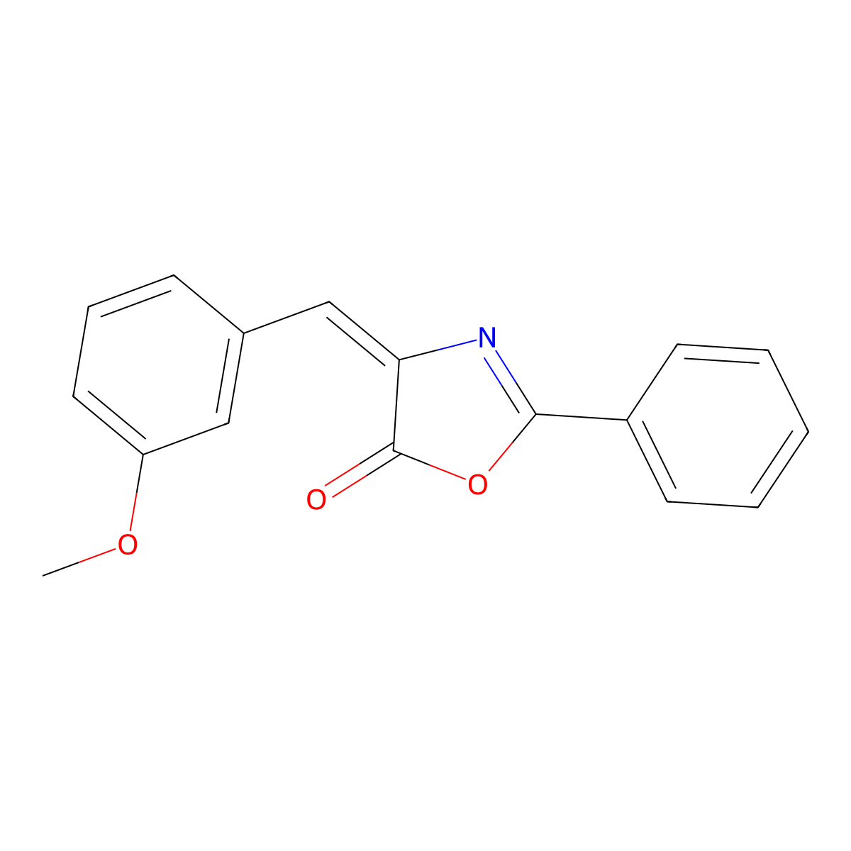 4-(3-Methoxy-benzylidene)-2-phenyl-4H-oxazol-5-one molecular structure, CAS 82301-50-6