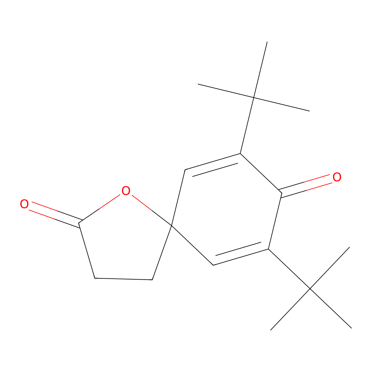 7,9-Di-tert-butyl-1-oxaspiro(4.5)deca-6,9-diene-2,8-dione molecular structure, CAS 82304-66-3