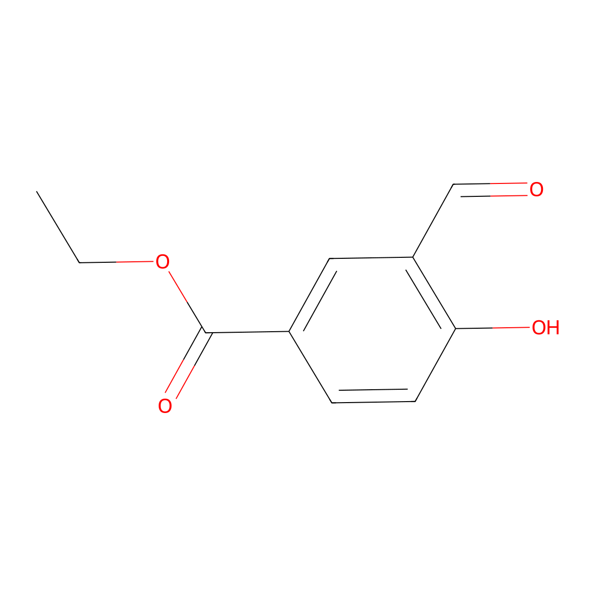 Ethyl 3-formyl-4-hydroxybenzoate molecular structure, CAS 82304-99-2