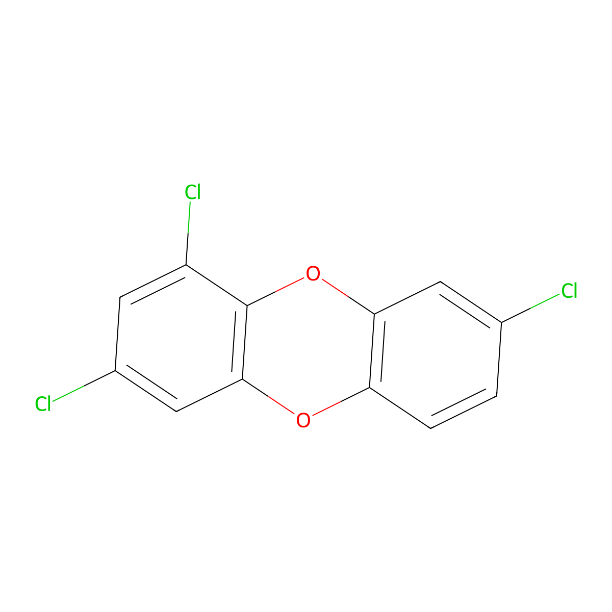 1,3,8-Trichlorodibenzo-p-dioxin molecular structure, CAS 82306-61-4