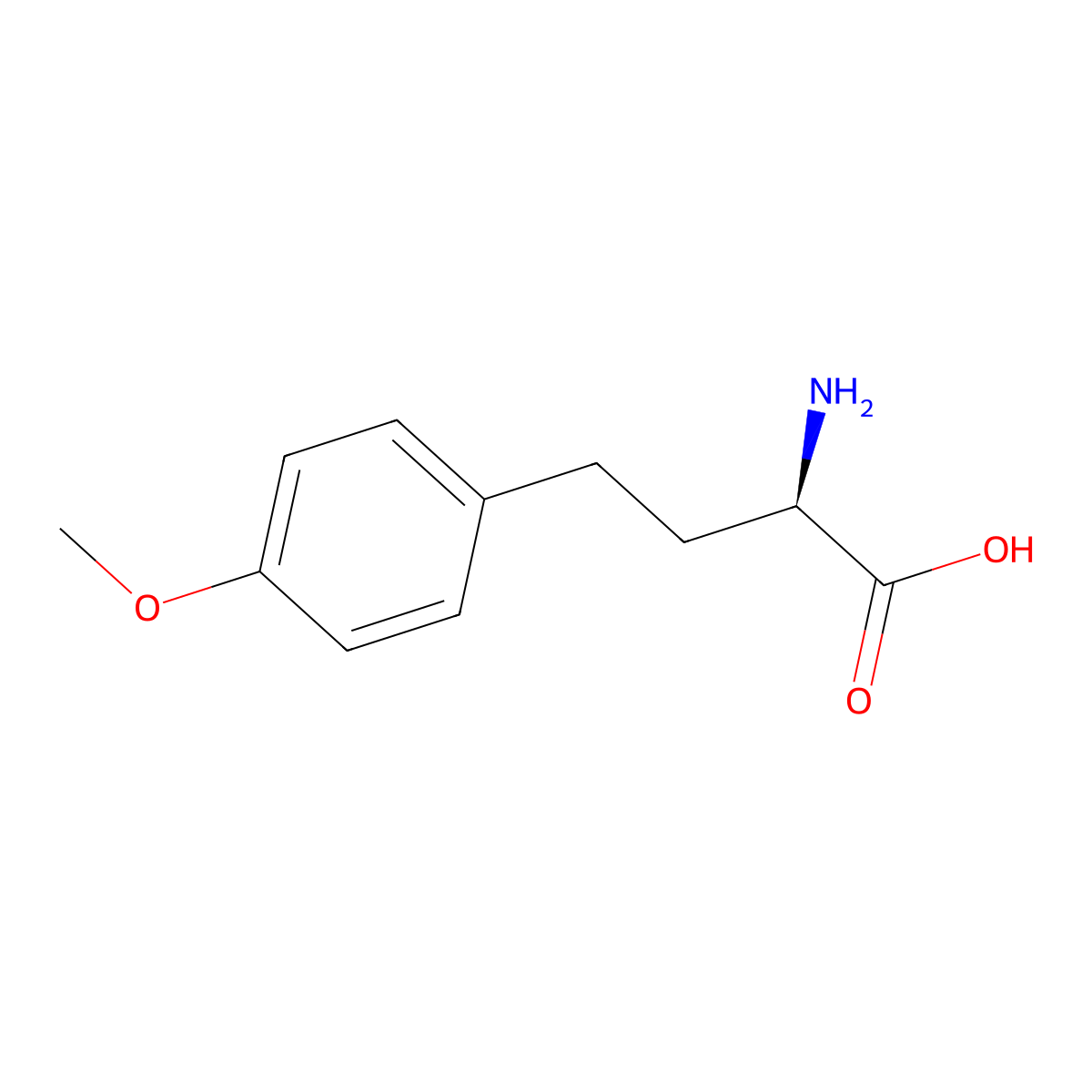 (R)-2-Amino-4-(4-methoxy-phenyl)-butyric acid molecular structure, CAS 82310-95-0