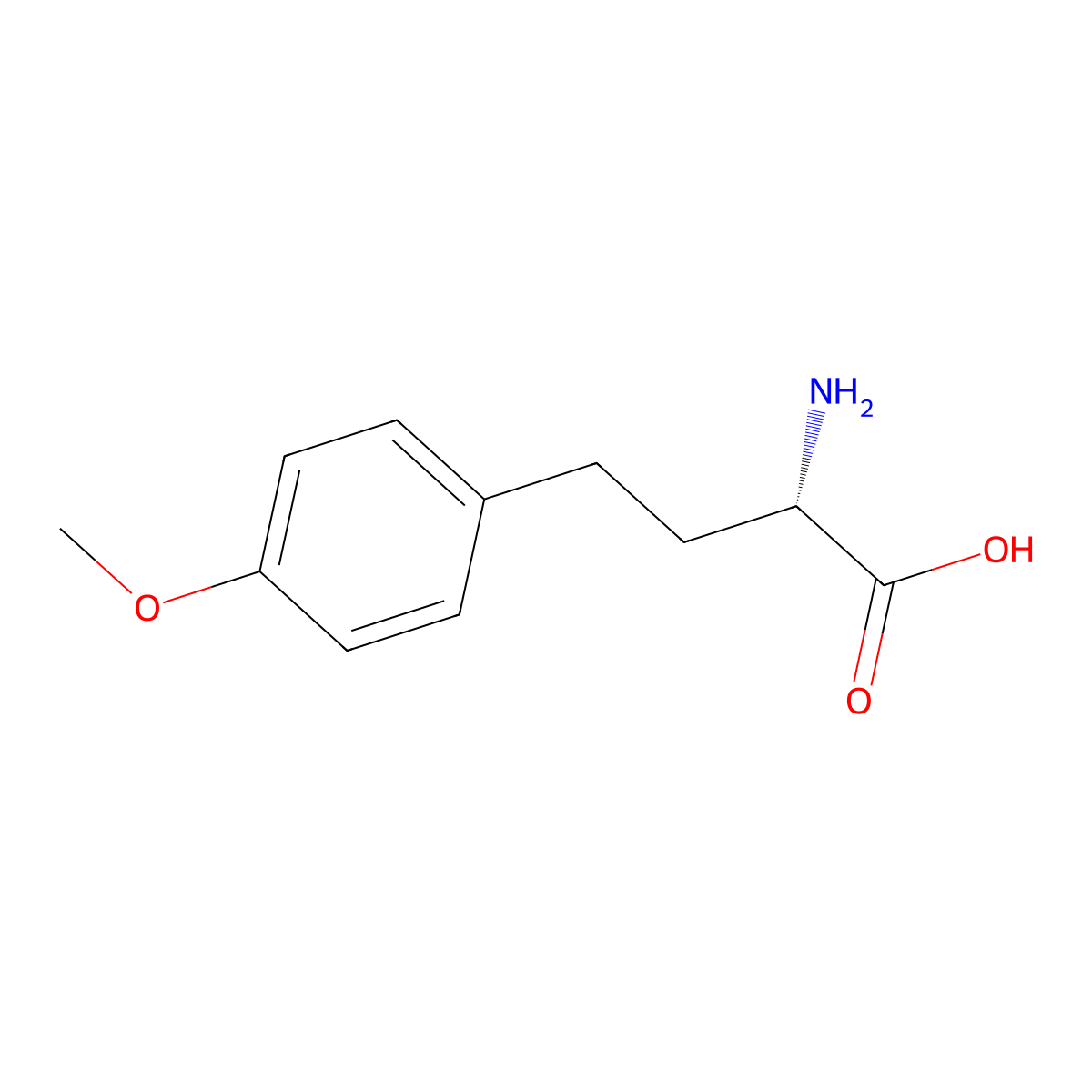 (2S)-2-Amino-4-(4-methoxyphenyl)butanoic acid molecular structure, CAS 82310-97-2