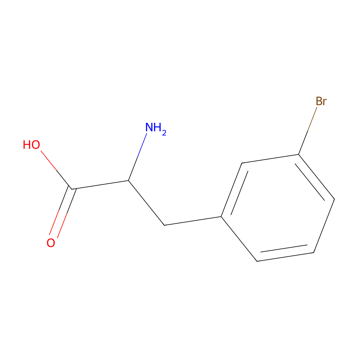 3-Bromo-L-phenylalanine molecular structure, CAS 82311-69-1