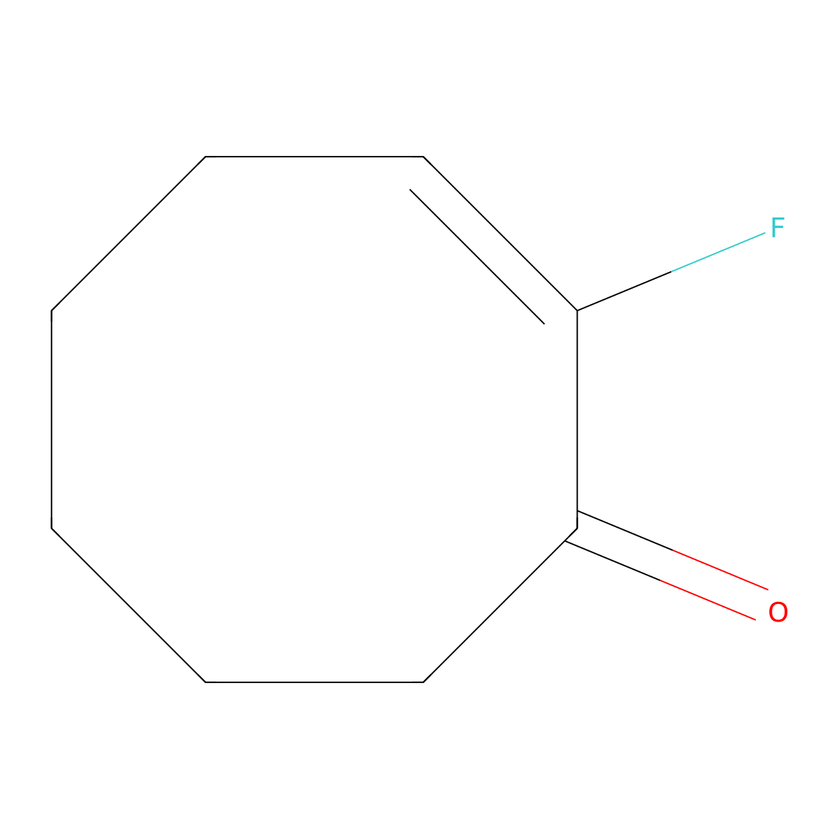 2-Fluorocyclooct-2-en-1-one molecular structure, CAS 823178-55-8