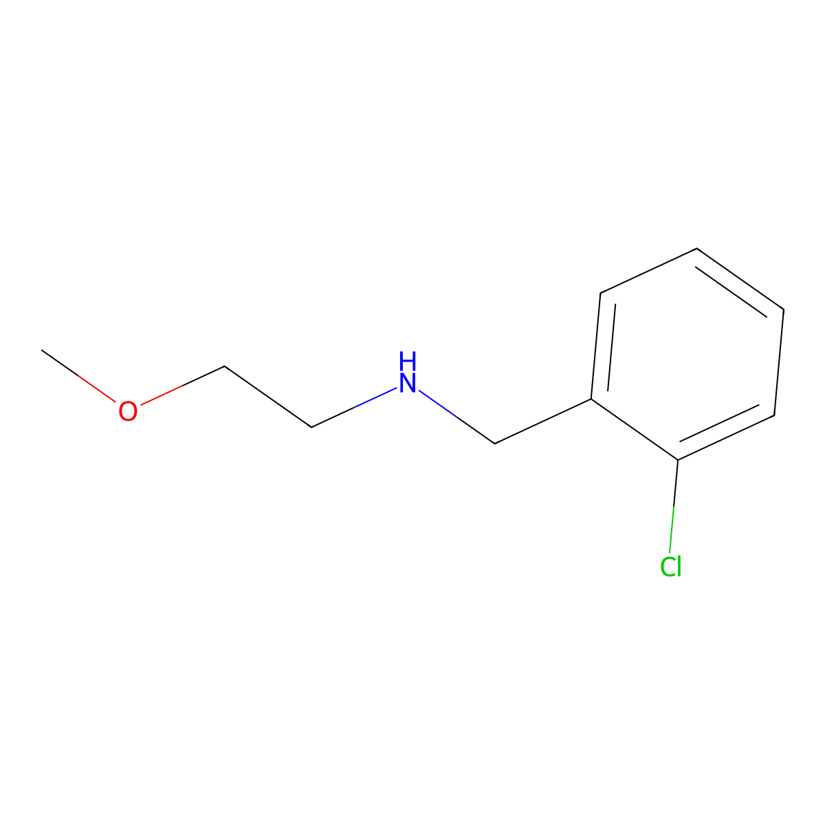 N-(2-chlorobenzyl)-2-methoxyethanamine molecular structure, CAS 823188-40-5