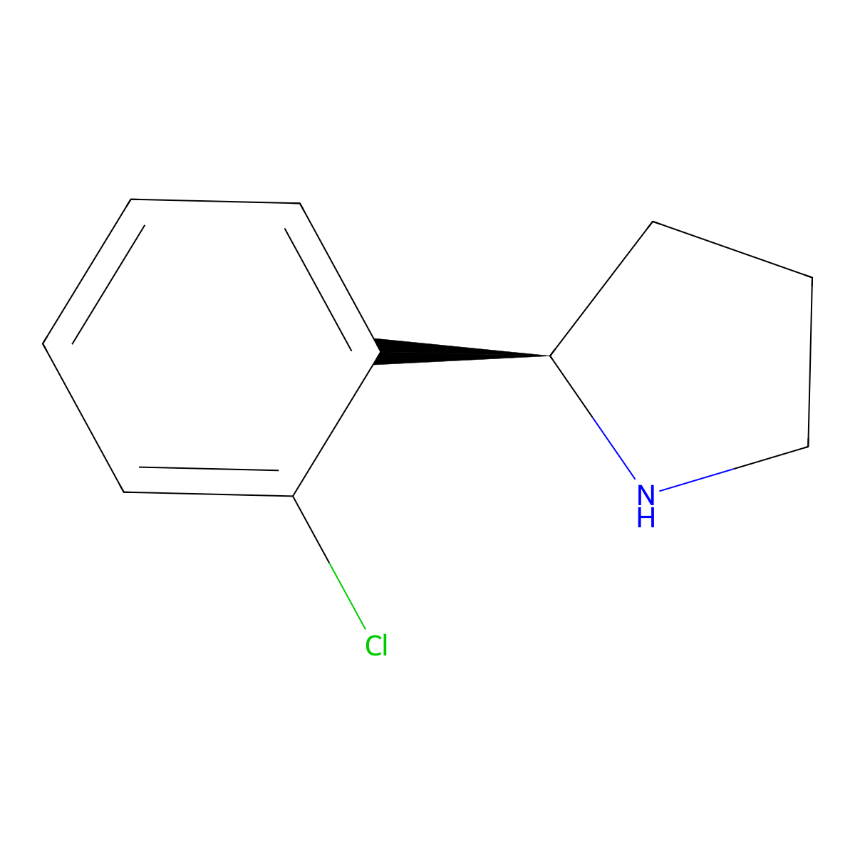 (R)-2-(2-Chlorophenyl)pyrrolidine molecular structure, CAS 823188-58-5