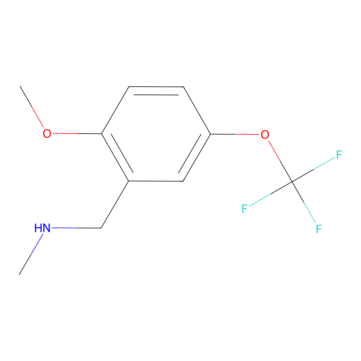 1-[2-Methoxy-5-(trifluoromethoxy)phenyl]-N-methylmethanamine molecular structure, CAS 823188-86-9