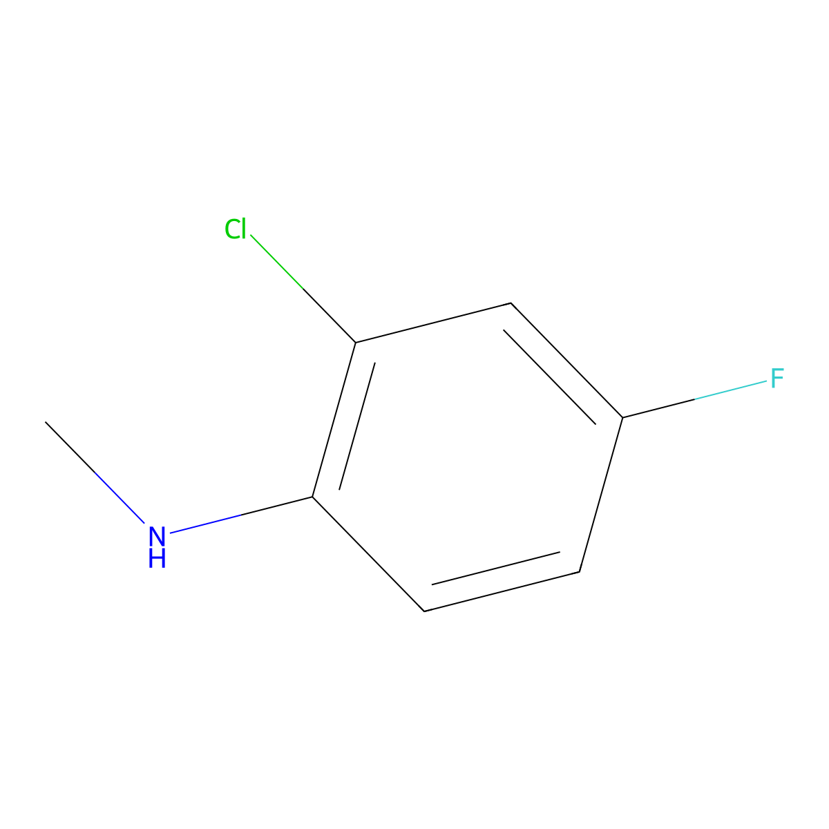 2-Chloro-4-fluoro-N-methylaniline molecular structure, CAS 823189-16-8