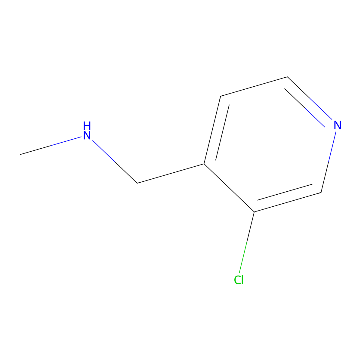 1-(3-Chloropyridin-4-yl)-N-methylmethanamine molecular structure, CAS 823189-17-9