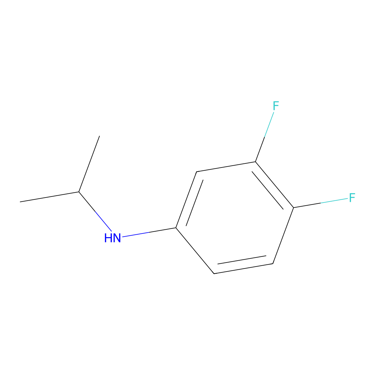 3,4-Difluoro-N-(propan-2-yl)aniline molecular structure, CAS 823189-80-6