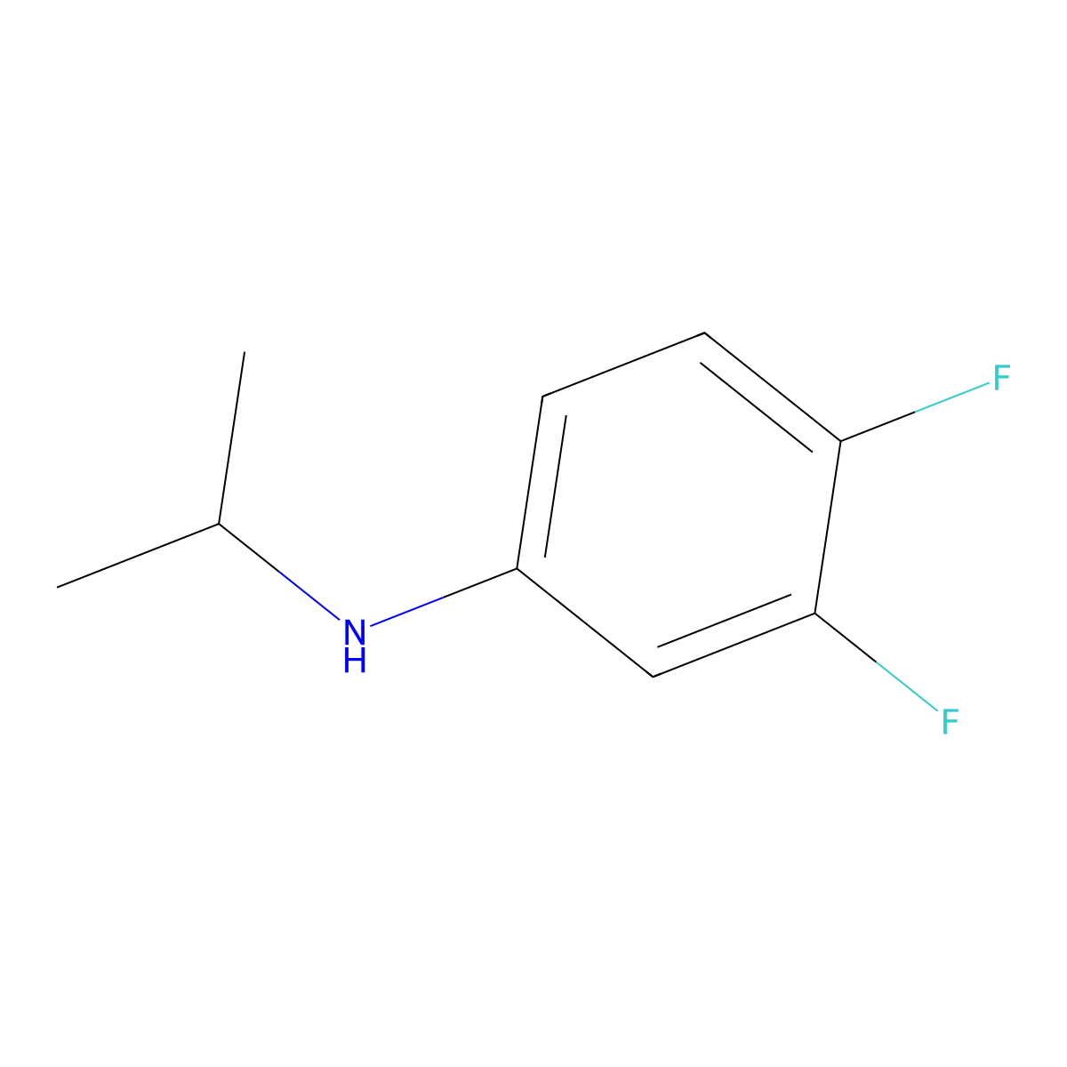 3,4-Difluoro-N-(propan-2-yl)aniline molecular structure, CAS 823189-80-6