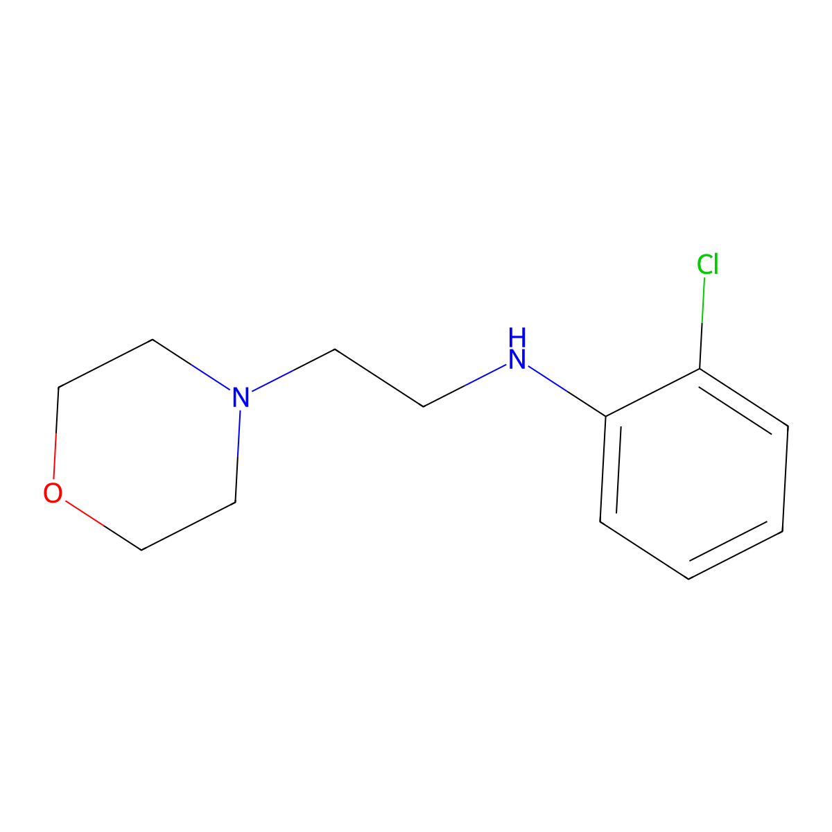 2-chloro-N-[2-(morpholin-4-yl)ethyl]aniline molecular structure, CAS 823189-85-1