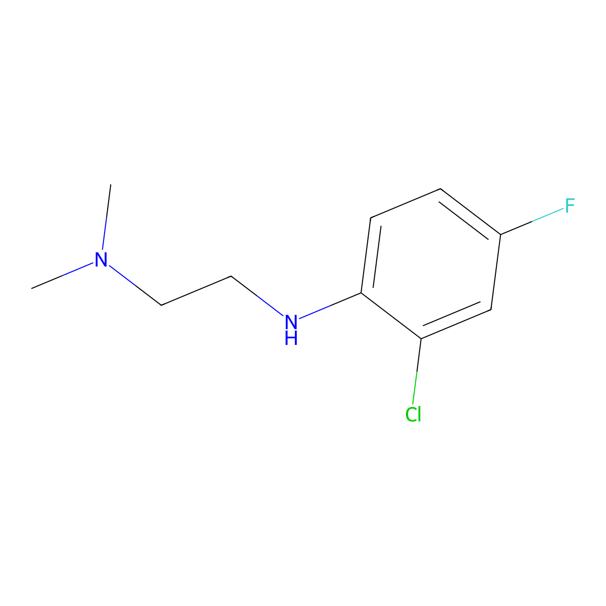 N~2~-(2-Chloro-4-fluorophenyl)-N~1~,N~1~-dimethylethane-1,2-diamine molecular structure, CAS 823189-87-3