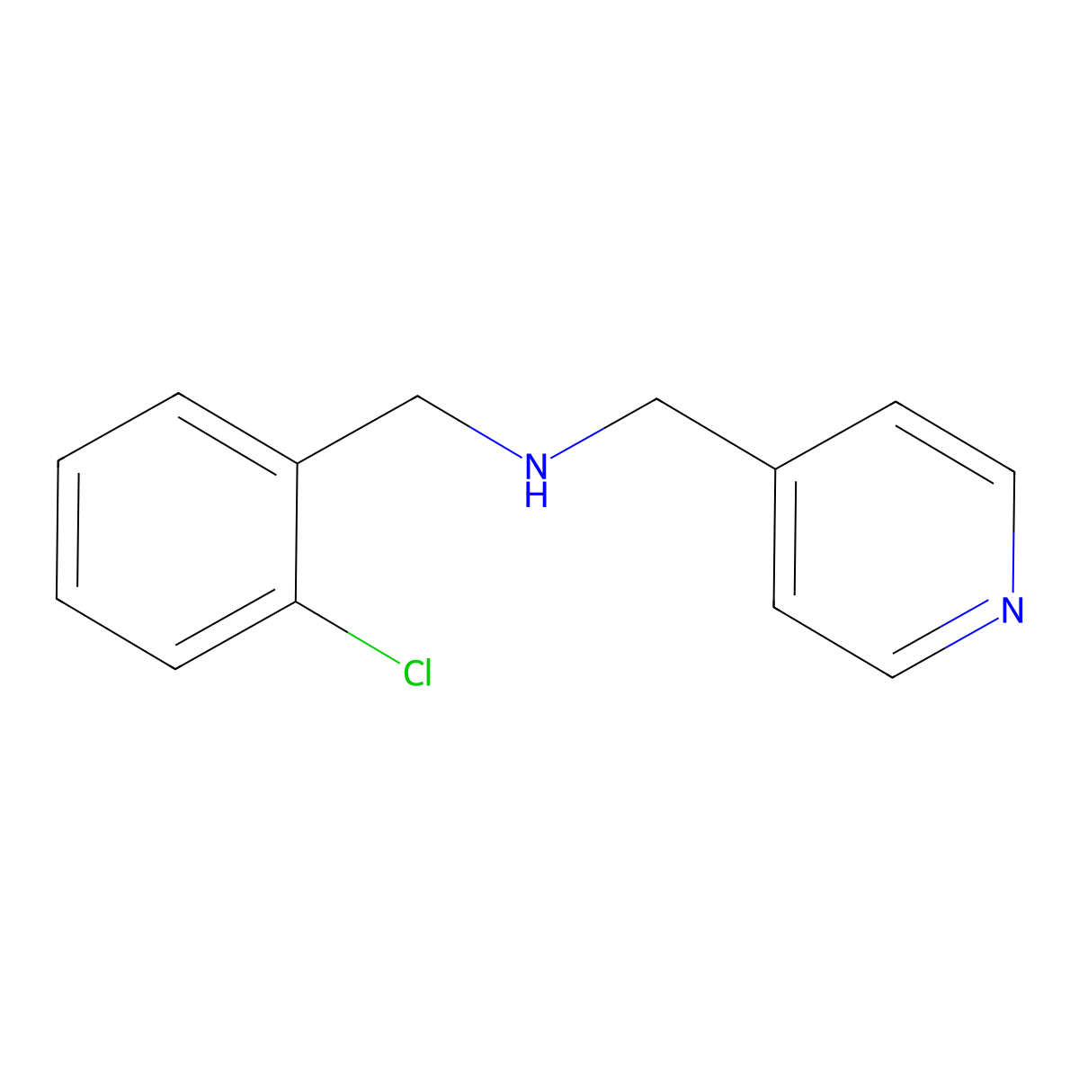 (2-Chloro-benzyl)-pyridin-4-ylmethyl-amine molecular structure, CAS 823189-94-2