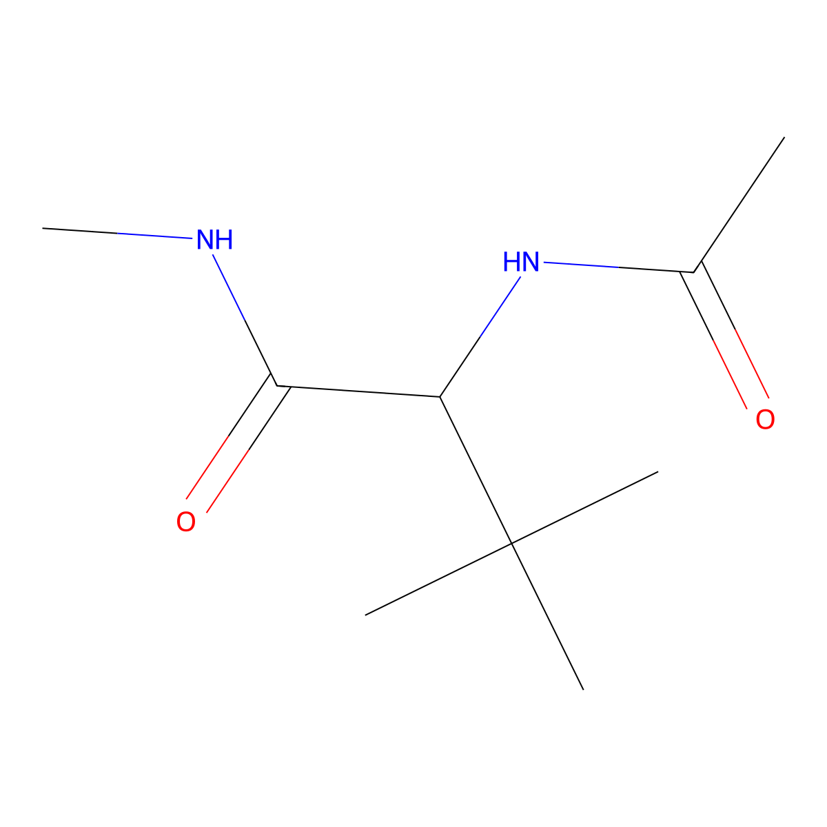 2-acetamido-N,3,3-trimethylbutanamide molecular structure, CAS 82320-43-2