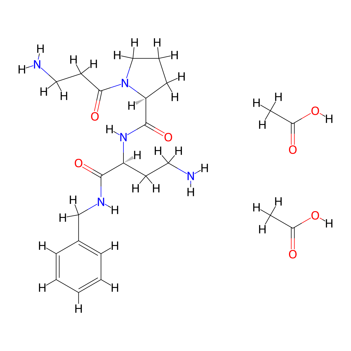 Dipeptide diaminobutyroyl benzylamide diacetate molecular structure, CAS 823202-99-9