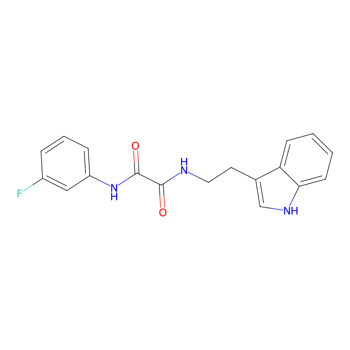 N'-(3-fluorophenyl)-N-[2-(1H-indol-3-yl)ethyl]oxamide molecular structure, CAS 823208-21-5