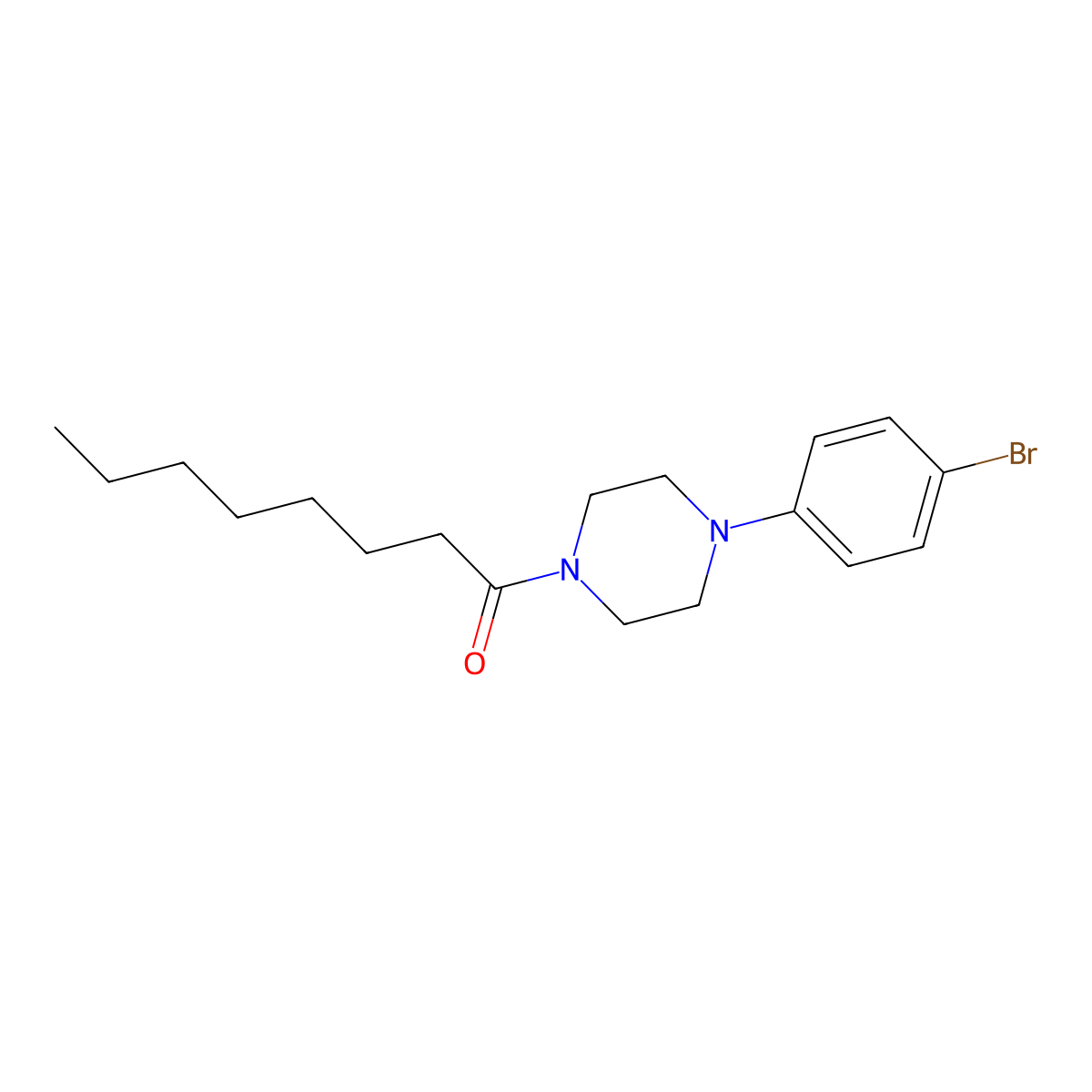 1-[4-(4-Bromophenyl)piperazin-1-YL]octan-1-one molecular structure, CAS 823216-38-2