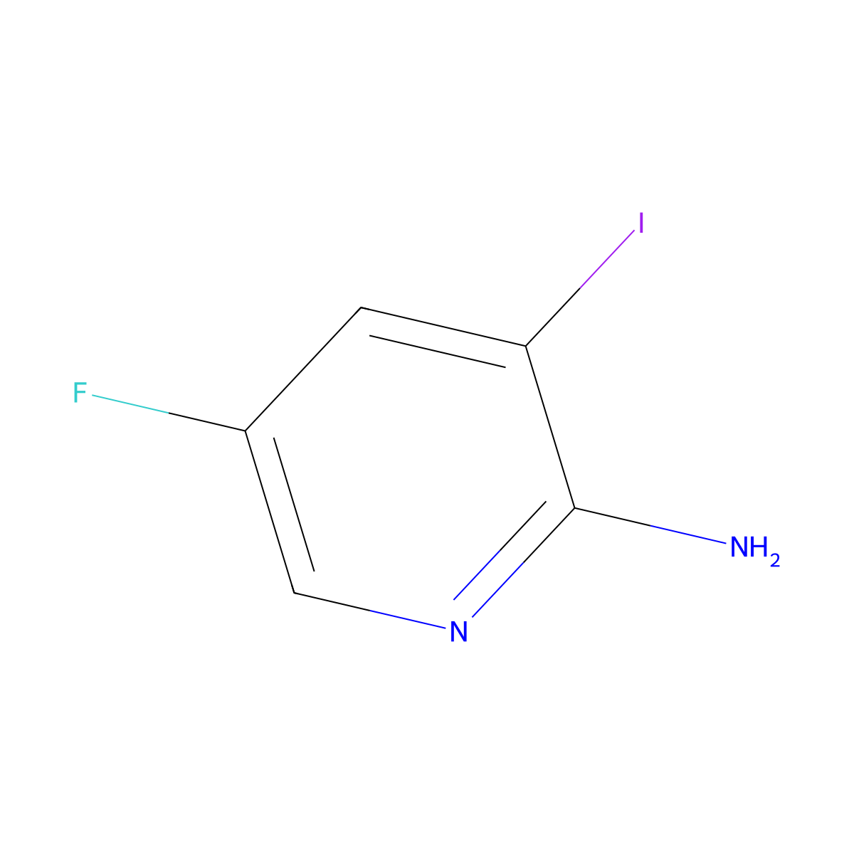 2-Amino-5-fluoro-3-iodopyridine molecular structure, CAS 823218-51-5