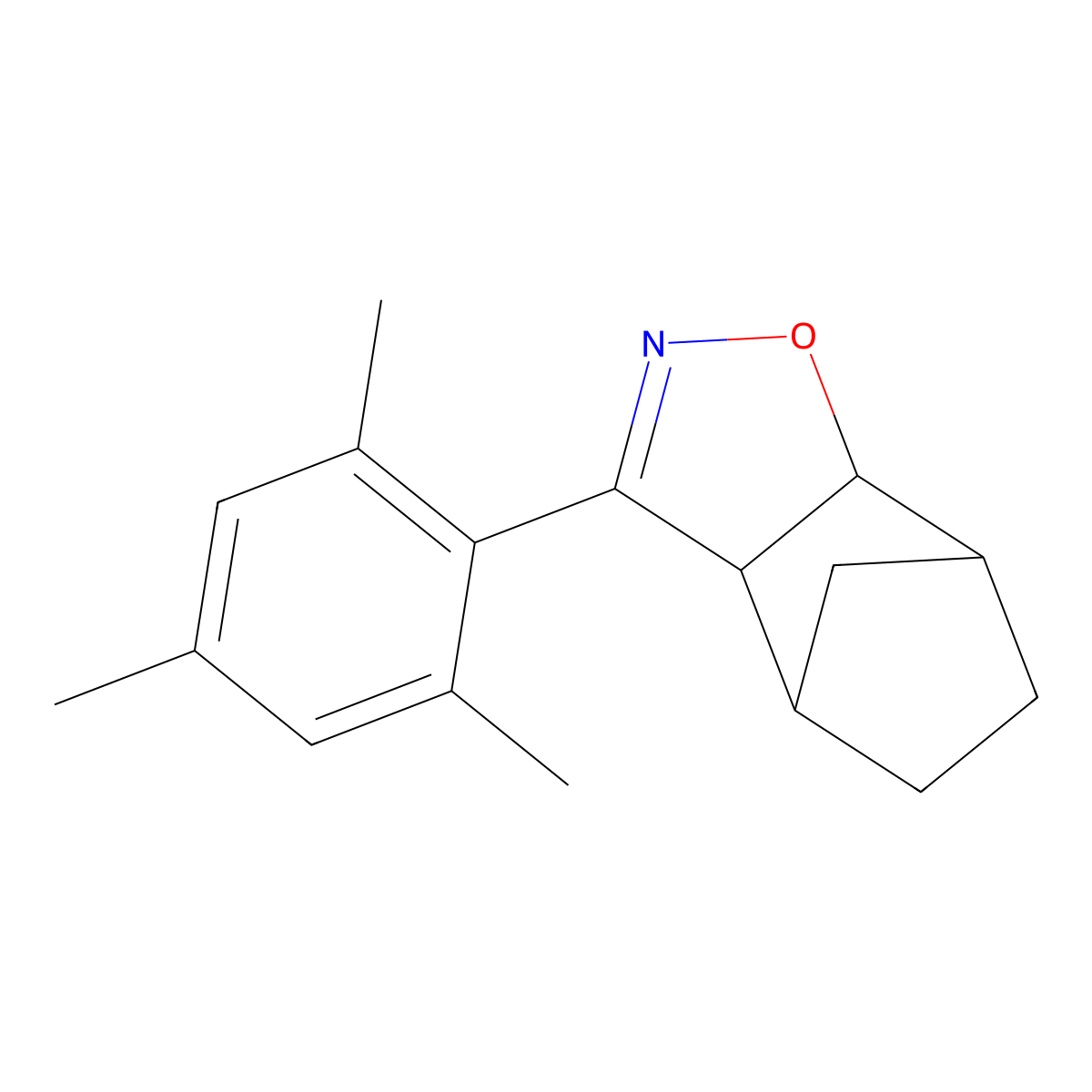 3-Mesityl-3a,4,5,6,7,7a-hexahydro-4,7-methanobenzo[d]isoxazole molecular structure, CAS 823218-99-1