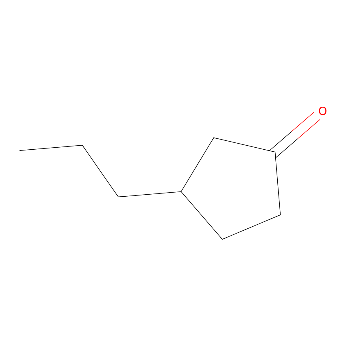 3-Propylcyclopentanone molecular structure, CAS 82322-93-8