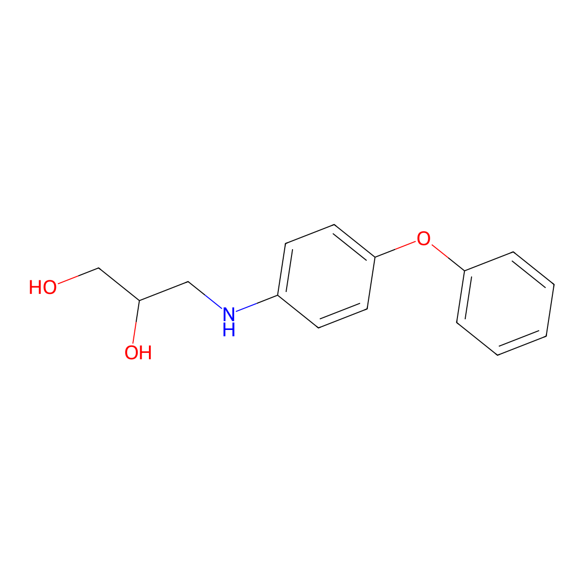 3-(4-Phenoxyanilino)propane-1,2-diol molecular structure, CAS 823221-74-5