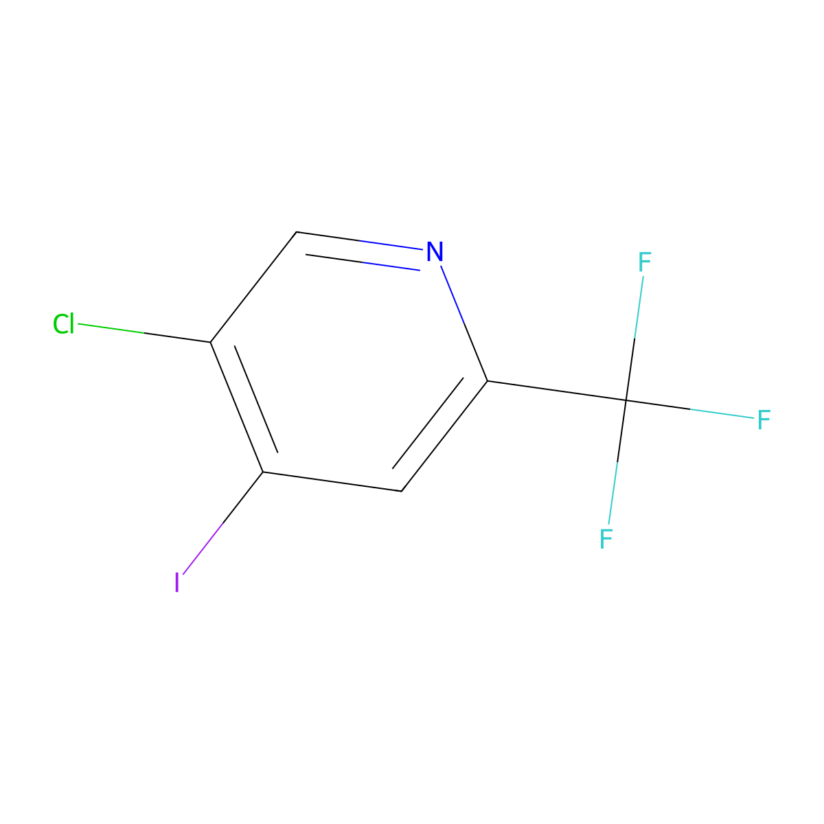 5-Chloro-4-iodo-2-(trifluoromethyl)pyridine molecular structure, CAS 823221-95-0