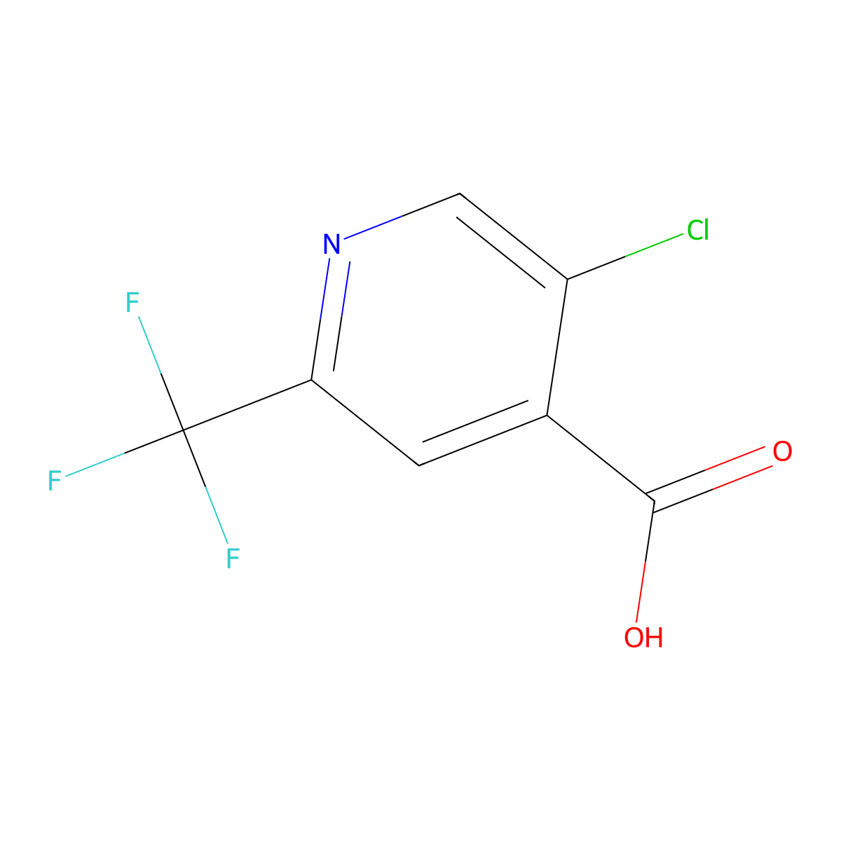 5-Chloro-2-(trifluoromethyl)pyridine-4-carboxylic acid molecular structure, CAS 823222-01-1