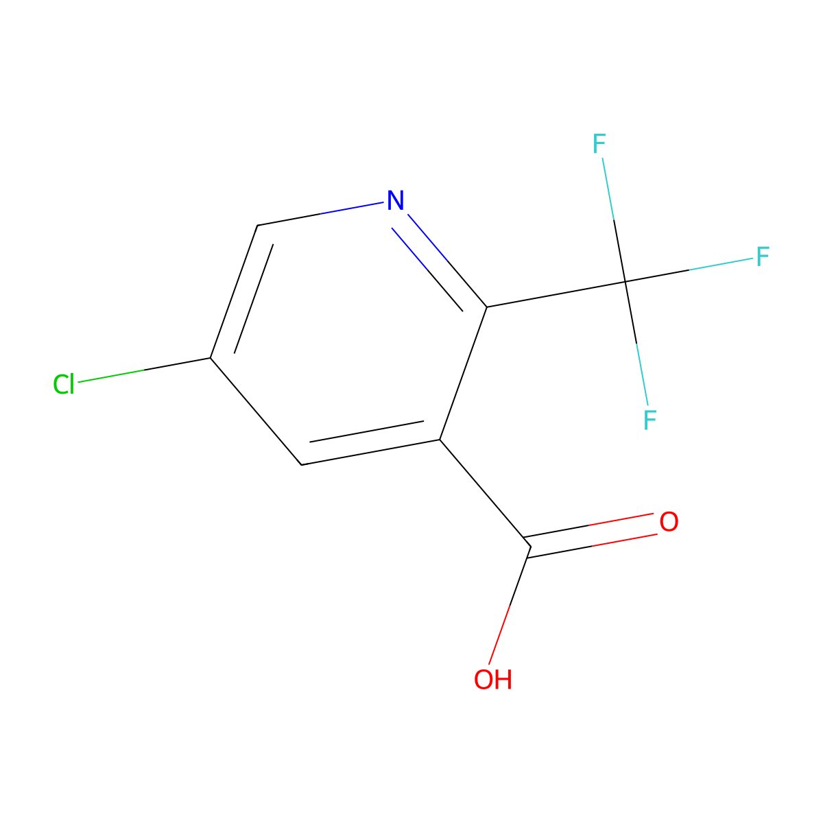 5-Chloro-2-(trifluoromethyl)nicotinic acid molecular structure, CAS 823222-02-2