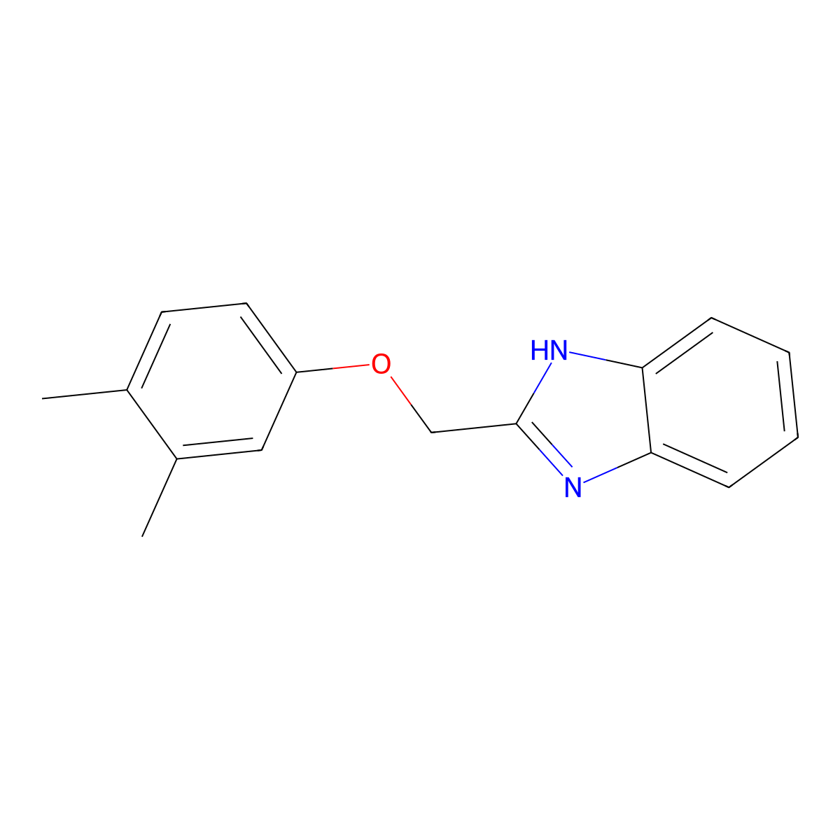 2-[(3,4-Dimethylphenoxy)methyl]-1H-benzimidazole molecular structure, CAS 82326-46-3