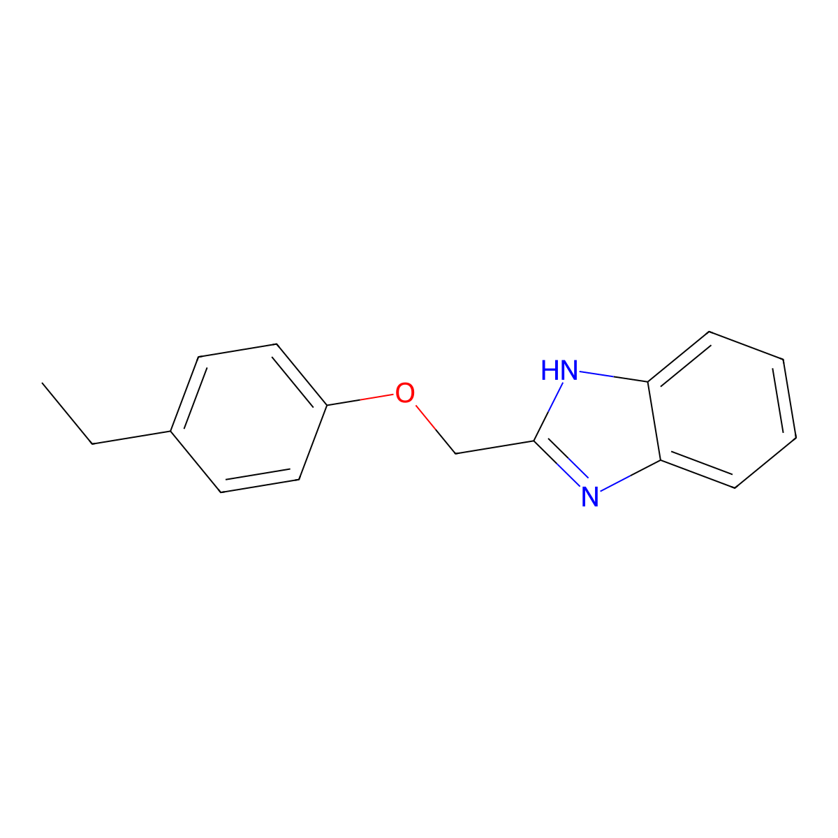 2-[(4-ethylphenoxy)methyl]-1H-benzimidazole molecular structure, CAS 82326-48-5
