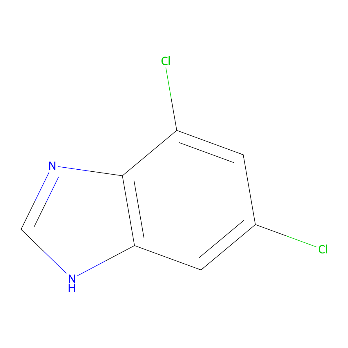 5,7-Dichloro-1H-benzo[d]imidazole molecular structure, CAS 82326-55-4