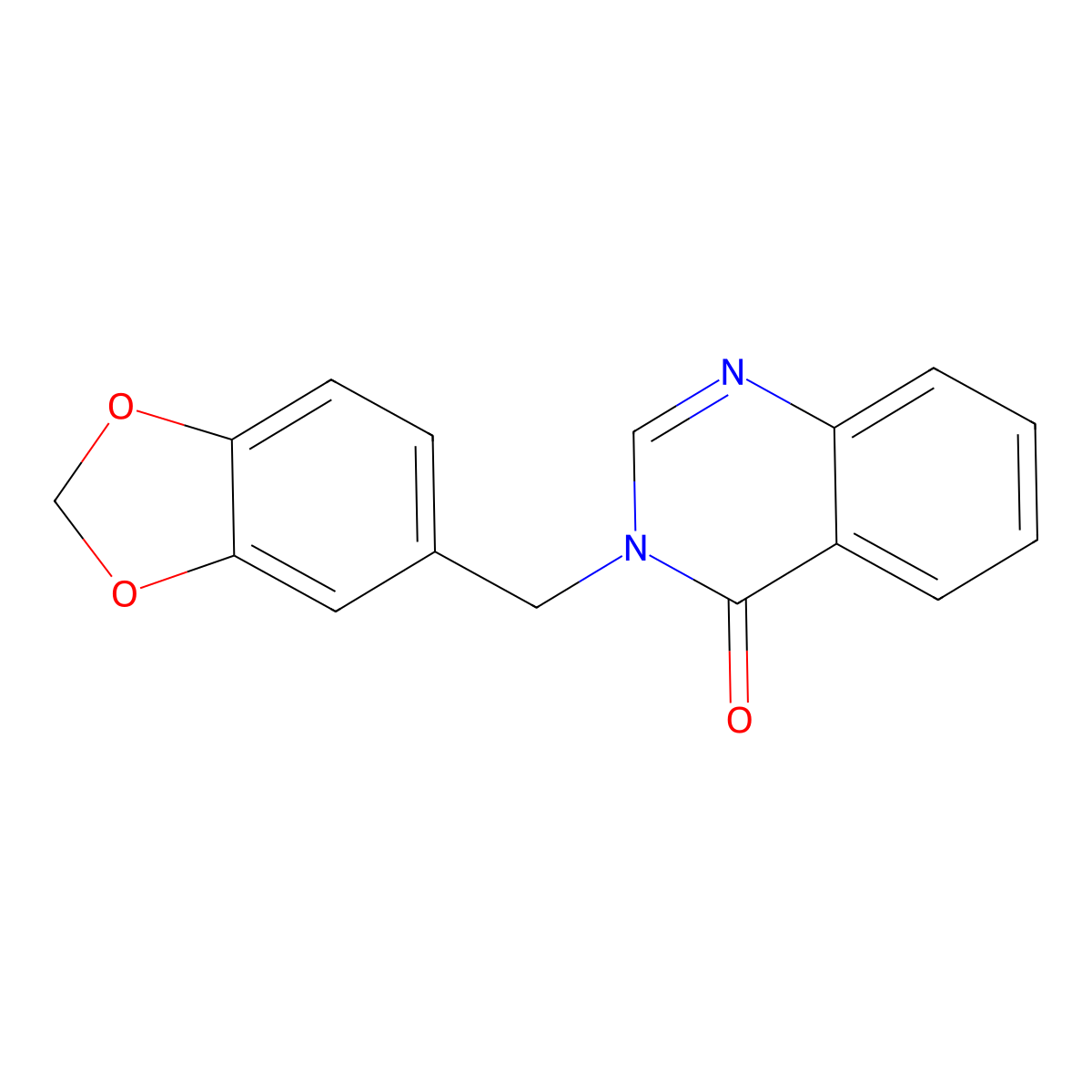3-(1,3-Benzodioxol-5-ylmethyl)-4(3H)-quinazolinone molecular structure, CAS 82326-88-3