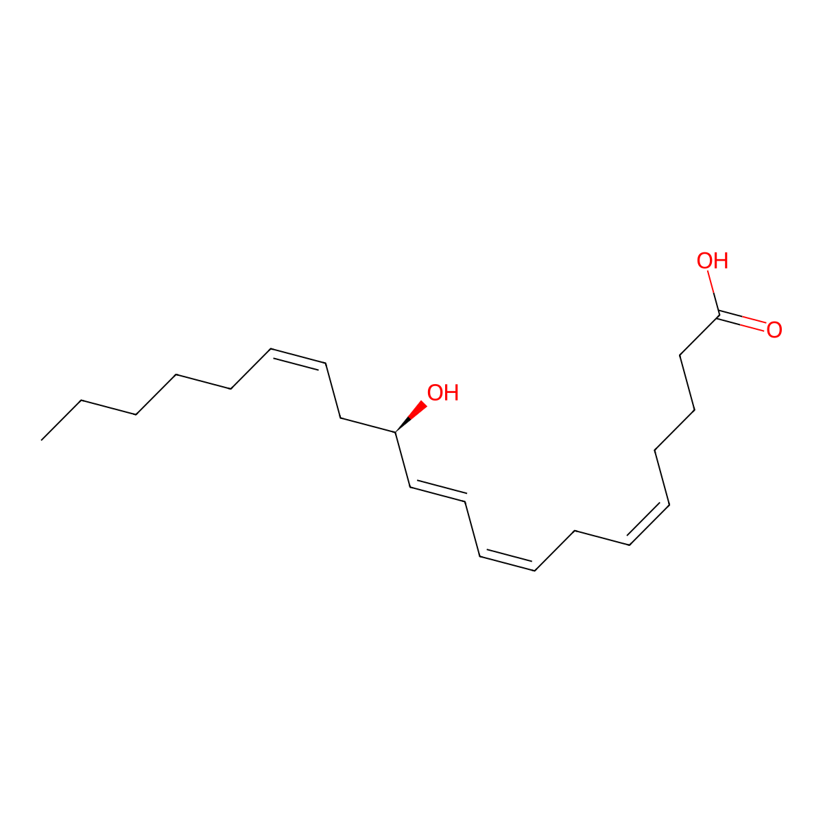 12(R)-Hete molecular structure, CAS 82337-46-0