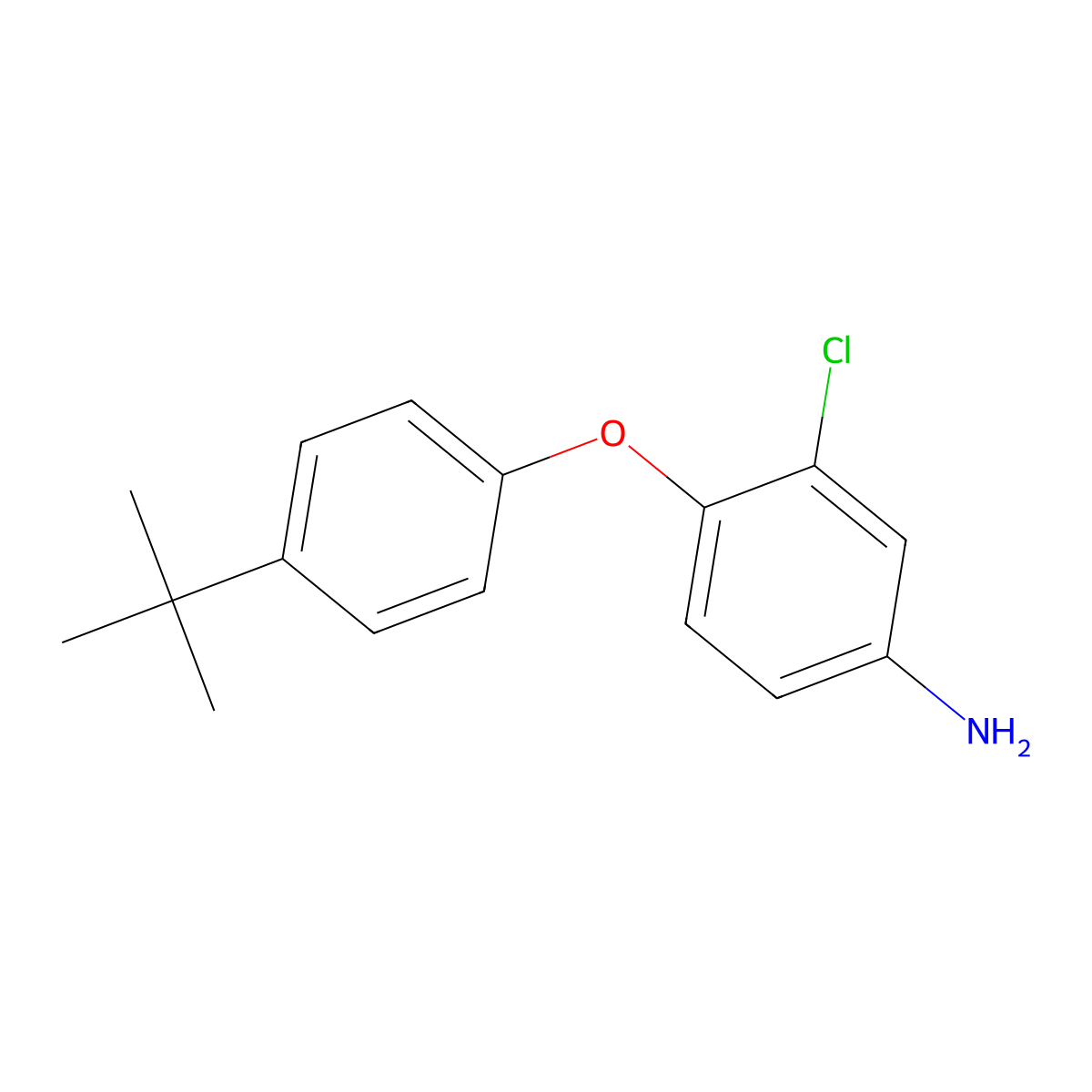 4-(4-Tert-butylphenoxy)-3-chloroaniline molecular structure, CAS 82340-00-9