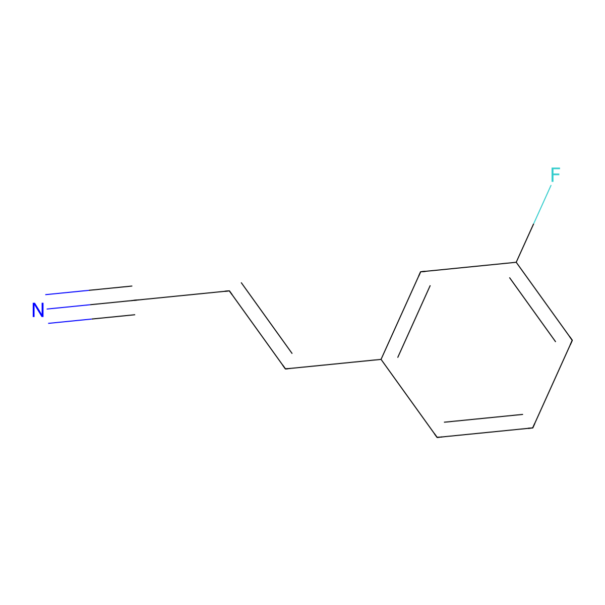 (2E)-3-(3-fluorophenyl)prop-2-enenitrile molecular structure, CAS 82344-56-7