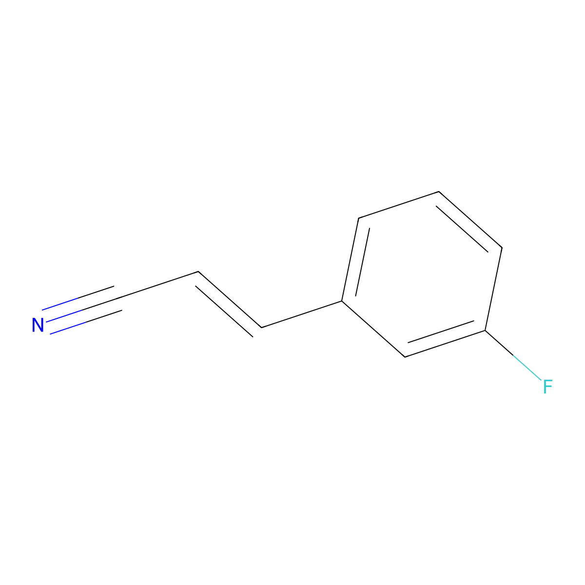 (2E)-3-(3-fluorophenyl)prop-2-enenitrile molecular structure, CAS 82344-56-7